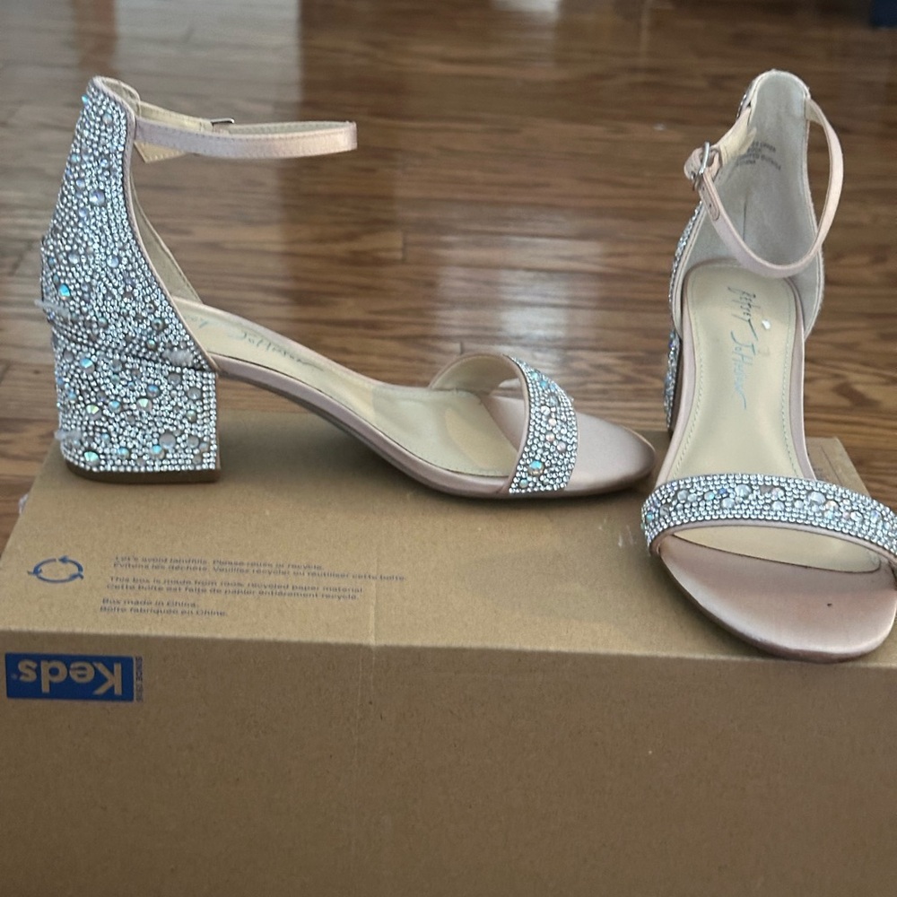 Betsey Johnson Rhinestone Embellished Sandals